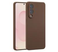 Accezz Coque Liquid Silicone avec MagSafe pour Samsung Galaxy S25 Edge - New Tea Brown