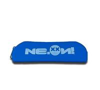 Etui en silicone Ne.On Milano. Étui pratique au design triangulaire, en silicone souple ultra résistant pour le bureau, l'école et les voyages. (Bleu Fluo)