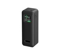 Étui en Silicone pour Anker Prime 27650 mAh (250 W) Batterie Externe, Housse de Protection en Gel Souple, Pochette de Transport (Noir Argent)