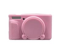 Étui en silicone pour appareil photo avec capuchon de protection d'objectif pour Canon SX740 SX730, manchon de protection antidérapant, housse en caoutchouc souple 11,5 x 4 x 6,5 cm, rose, M, 32 x 32