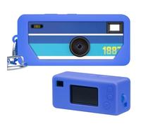 Étui en silicone pour appareil photo numérique Kodak CHARMERA Porte-clés (version Blind Box/Single Box), découpes précises et protection anti-rayures - Appareil photo non inclus (bleu)