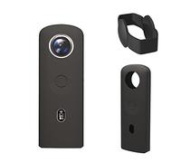 Étui en silicone pour caméra d'action Ricoh, étanche et anti-poussière avec capuchon d'objectif pour caméra d'action Ricoh Theta sc2 360 (noir)