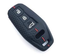 Étui en Silicone pour clé Voiture télécommandée pour Audi pour A3 A5L Q6 A6L pour Q5 (modèle 2025) - Coque à 3 Boutons avec Porte-clés Voiture Clé Étui Coque de clé