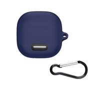 Etui en Silicone pour écouteurs sans Fil pour Anker Soundcore Liberty 4 NC Housse Antichoc pour écouteurs Etui de Protection avec Crochet Porte-clé Anti-poussière Housse Lavable (Bleu)