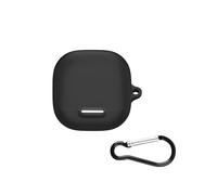 Etui en Silicone pour écouteurs sans Fil pour Anker Soundcore Liberty 4 NC Housse Antichoc pour écouteurs Etui de Protection avec Crochet Porte-clé Anti-poussière Housse Lavable (Noir)