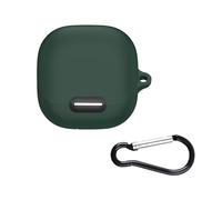 Etui en Silicone pour écouteurs sans Fil pour Anker Soundcore Liberty 4 NC Housse Antichoc pour écouteurs Etui de Protection avec Crochet Porte-clé Anti-poussière Housse Lavable(Vert)