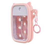Étui en Silicone pour Flacon de Gel Hydroalcoolique - Souple et Portable avec Anneau Porte-Clés - Porte-Flacon de Désinfectant pour Main - pour Déplacements École Bureau Sac à Main Fille Femme