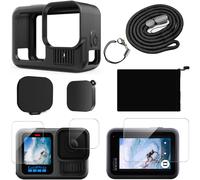 Etui En Silicone Pour Gopro Hero13 Black, Avec Coque En Silicone+Couvercle Latéral De Batterie + Protecteur D'Écran + Lanière[CLI1947]