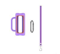 Étui en silicone pour haut-parleurs portables JBL Grip avec bandoulière - Étui de protection pour haut-parleurs Blue-tooth - Violet