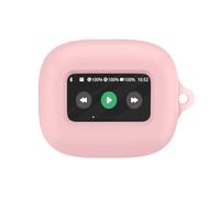 Etui en Silicone pour JBL Live Flex 3, Ecouteurs sans Fil Etui de Protection Souple Peau Anti-Chocs (Rose)
