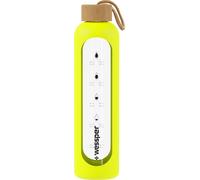 Etui en silicone Pour Le Bouteille En Verre Wessper Activemax 1L - Jaune| Etui en silicone Pour Une Bouteille En Verre