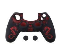 Étui En Silicone Pour Manette De Jeu Dragon Chinois + 2 Capuchons De Joystick Pour Manette Ps4