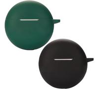Étui En Silicone Pour Oppo Enco Buds2 ¿ Compatible Charge Sans Fil, Protection Antichoc, Design Dessin Animé 3d Mignon Avec Mousqueton, Léger Et Flexible ¿ Noir/Vert