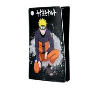 Konix Naruto Shippuden Façade de Protection pour Console PS5 Slim - Silicone - Antichoc - Anti-Rayures - Motif Naruto - Noir