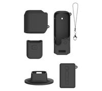 Étui en silicone pour stabilisateur Pocket 4, avec base de couleur noire | Coque en silicone souple avec surfaces antidérapantes, design antichoc, prise en main antidérapante, protections
