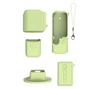 Étui en silicone pour stabilisateur Pocket 4, avec base VERTE | Coque en silicone souple avec surfaces antidérapantes, design antichoc, prise en main antidérapante, protections