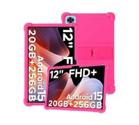 Étui en silicone pour tablette DOOGEE T36 12" avec couverture complète, résistant aux chocs, anti-rayures, support réglable et coque en silicone souple, rose