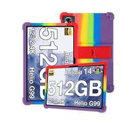 Étui en silicone pour tablette DOOGEE T40Pro 12" avec couverture complète, anti-chocs, anti-rayures, support réglable, coque en silicone souple, arc-en-ciel