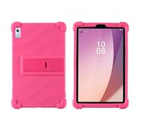 Étui en silicone pour tablette Lenovo Tab M9 HD 9" TB-310FU 2023, adapté aux enfants, coque réglable en silicone souple avec support pour tablette Tab M9 HD 9" TB-310FU (rose)