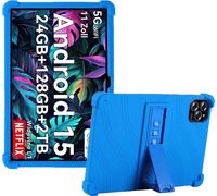 Étui en silicone pour tablette TABWEE W90 11"" 2025, étui pour tablette TABWEE W90 / T90 Android 15 11"" avec béquille - Noir