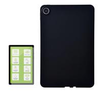 Étui en silicone pour tablette + verre de protection 9H pour Xiaomi Redmi | Coque en TPU, protection d'écran en verre, protection pour appareil photo, protection à 360 degrés
