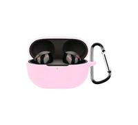 étui en silicone rose compatible avec les écouteurs Bluetooth Sony WF-1000XM5, doté d'une boucle.
