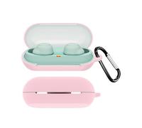 étui en silicone rose pour écouteurs Bluetooth Sony WF-C500 TWS avec boucle - KM