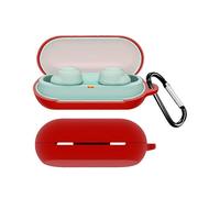 étui en silicone rouge pour écouteurs Bluetooth Sony WF-C500 TWS avec boucle - KM