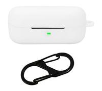 Étui en silicone souple avec boucle anti-perte pour écouteurs Bluetooth Sony WF-C510 (blanc)