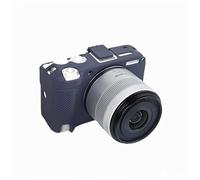 Étui en silicone souple pour appareil photo - Couleur bleue - Texture lisse et brillante - En caoutchouc - Avec griffe - Pour appareil photo Canon R50V