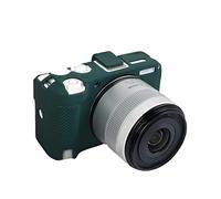 Étui en silicone souple pour appareil photo - Couleur verte - Texture litchi - En caoutchouc - Avec griffe - Pour appareil photo Canon R50V