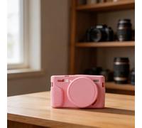 Étui en silicone souple pour Canon PowerShot G7 X Mark II, étui de protection avec bouchon d'objectif, ajustement fin, accessoires résistants aux rayures, rose