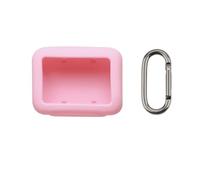 Étui en Silicone Souple pour JBL Go 5, Housse de Protection Antichoc Full Body avec Mousqueton, Ajustement Transparent 360° Ultra Fin 1,8 mm, Facile à Nettoyer Lavable (Rose)