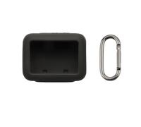 Étui en Silicone Souple pour JBL Go 5, Housse de Protection Antichoc Full Body avec Mousqueton, Ajustement Transparent 360° Ultra Fin 1,8 mm, Facile à Nettoyer Lavable (Noir)