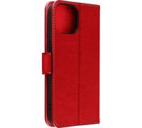 Étui en similicuir avec fonction support pour Apple iPhone 15 Pro Max - Rouge