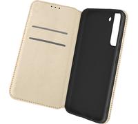 Étui Samsung Galaxy S22 Plus Clapet Portefeuille Fonction Support Vidéo Doré