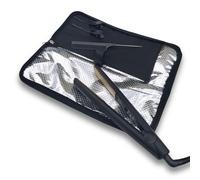 Etui et tapis résistants à la chaleur pour le lisseur - Sac de voyage avec poches pour peignes et accessoires - Idéal pour voyager et protéger vos surfaces