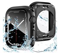 Étui étanche et protection d'écran XiHAMA 2-en-1 compatible avec Apple Watch Series 9/8/7 (45 mm), contour en polycarbonate à 360 et cadre