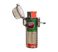 Étui étanche pour briquet - Pochette multifonction pour briquet de survie en plein air | Étui pour briquet tout inclus, étui transparent, petite boîte à outils portable d'extérieur pour homme,