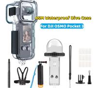 Étui étanche pour DJI OSMO Pocket 3, boîtier de plongée sous-marine 45M, bâton de selfie, bâton flottant, sangle de poitrine UV, kit d'accessoires