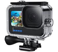 Étui étanche pour GoPro Hero 10/9 60 m - Coque de Protection sous-Marine pour Hero 10/9 - Noir avec Support à dégagement Rapide et vis moletée