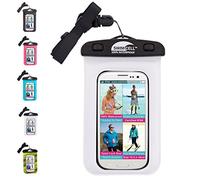 Étui étanche SwimCell pour iPhone 6, iPhone 7 Plus, iPad, tablettes, Samsung, Kindle, lecteurs MP3, appareils photo, clés, argent et passeport Haute qualité. Étanchéité testée : IPX8. Jusqu’à 10 m de profondeur., PVC, blanc, Standard Phone 10cm x 15cm