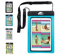 Étui étanche SwimCell pour iPhone 6, iPhone 7 Plus, iPad, tablettes, Samsung, Kindle, lecteurs MP3, appareils photo, clés, argent et passeport Haute qualité. Étanchéité testée : IPX8. Jusqu’à 10 m de profondeur., Nylon, bleu, Small Tablet 15.3cm x 21.5cm