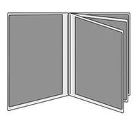 Etui Exacompta - Sachet de 10 étuis PVC Multi-cartes 4 volets G
