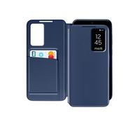 Etui Fenêtre pour Samsung Galaxy S23 avec Clapet Porte-Carte Bleu Nuit