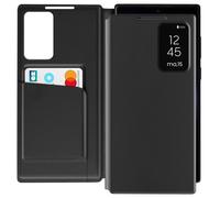Étui Fenêtre pour Samsung Galaxy S23 Ultra avec Clapet Porte-Carte Noir