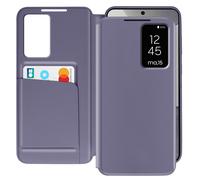 Étui Fenêtre pour Samsung Galaxy S25 et S24 avec Clapet Porte-Carte Lavande