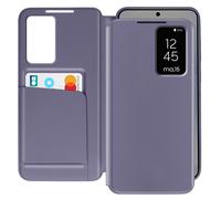 Avizar Étui Fenêtre pour Samsung Galaxy S25 Plus avec Clapet Porte-Carte Lavande