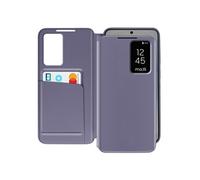 Étui Fenêtre pour Samsung Galaxy S25 Plus avec Clapet Porte-Carte Lavande