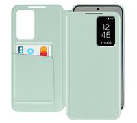 Étui Fenêtre pour Samsung Galaxy S25 Plus avec Clapet Porte-Carte Vert Pâle